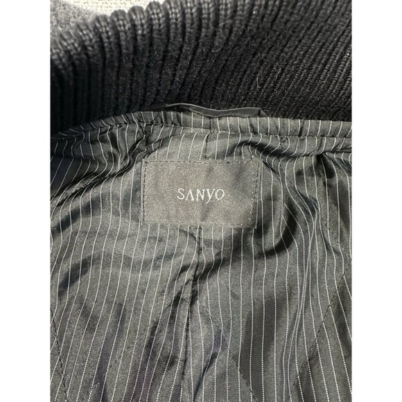 Sanyo Jacket Mens 48R Gray Angora Wool Pea Car Coat‎ Liner Vest - Picture 10 of 16